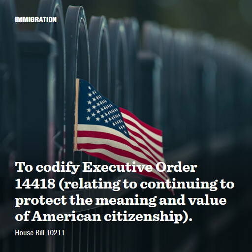 H.R.10211 119 To codify Executive Order 14418 relating to continuing to protect the meaning and value of