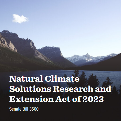 S.3500 118 Natural Climate Solutions Research and Extension Act of 2023
