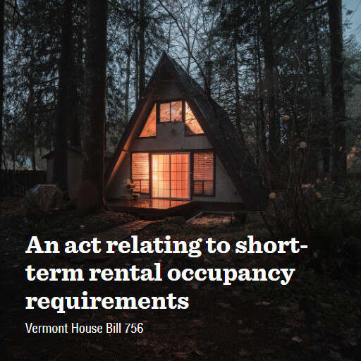 H 756 Vermont House (20232024) An act relating to shortterm
