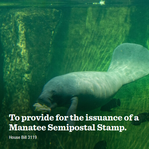 H.R.3119 118 To provide for the issuance of a Manatee Semipostal Stamp