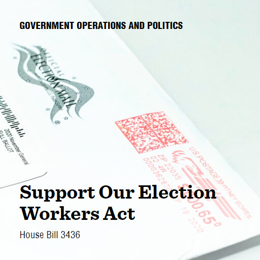 H.R.3436 118 Support Our Election Workers Act