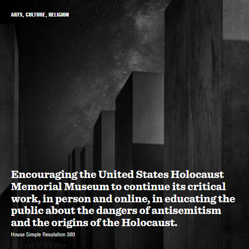 H.Res.380 118 Encouraging the United States Holocaust Memorial Museum to continue its critical work in p