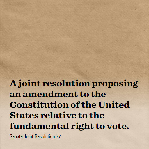 S.J.Res.77 118 A joint resolution proposing an amendment to the Constitution of the United States relativ