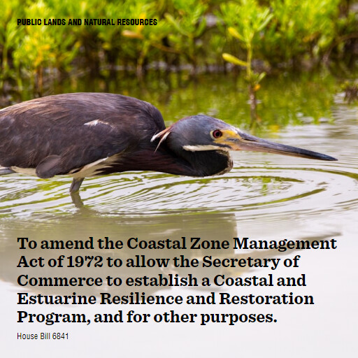 H.R.6841 118 To amend the Coastal Zone Management Act of 1972 to allow the Secretary of Commerce to est