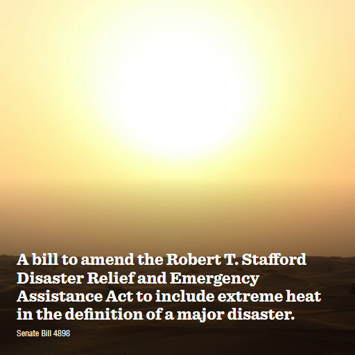 S.4898 118 A bill to amend the Robert T Stafford Disaster Relief and Emergency Assistance Act to incl