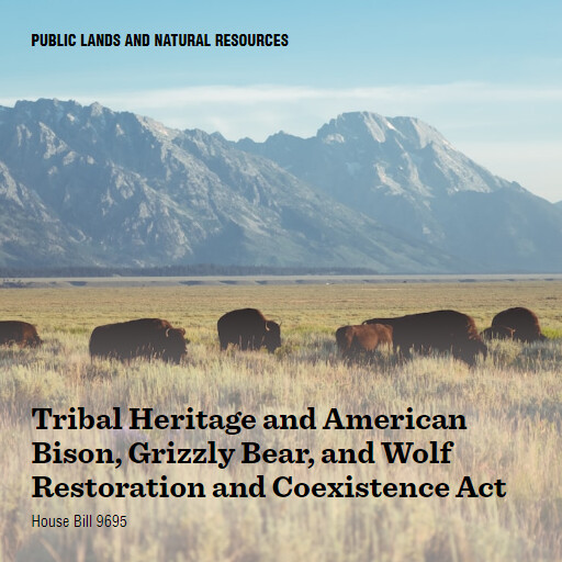 H.R.9695 118 Tribal Heritage and American Bison Grizzly Bear and Wolf Restoration and Coexistence Act
