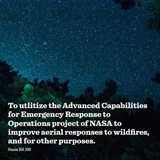 H.R.390 119 To utlitize the Advanced Capabilities for Emergency Response to Operations project of NASA