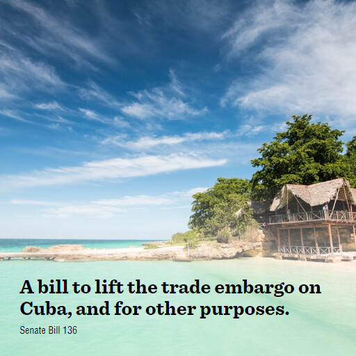S.136 119 A bill to lift the trade embargo on Cuba and for other purposes