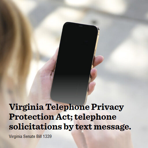 VA SB1339 2025 Virginia Telephone Privacy Protection Act telephone solicitations by text message