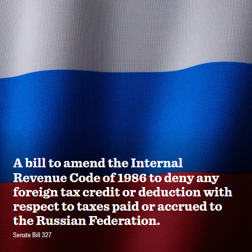 S.327 119 A bill to amend the Internal Revenue Code of 1986 to deny any foreign tax credit or deduct