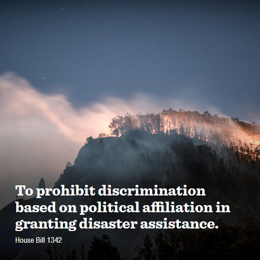 H.R.1342 119 To prohibit discrimination based on political affiliation in granting disaster assistance