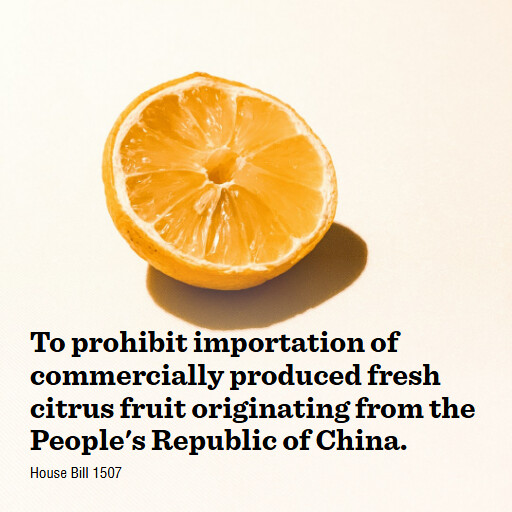H.R.1507 119 To prohibit importation of commercially produced fresh citrus fruit originating from the P