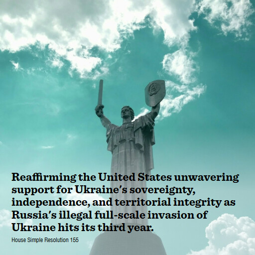 H.Res.155 119 Reaffirming the United States unwavering support for Ukraines sovereignty independence and