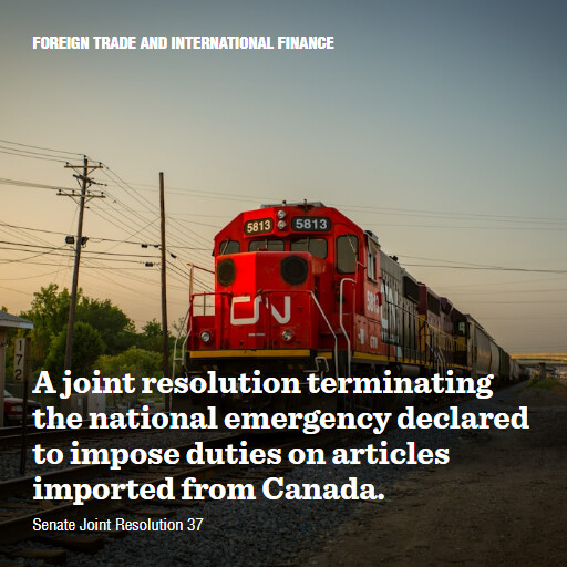 S.J.Res.37 119 A joint resolution terminating the national emergency declared to impose duties on article