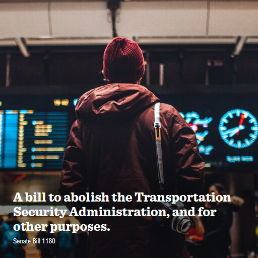 S.1180 119 A bill to abolish the Transportation Security Administration and for other purposes