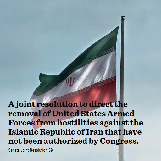 S.J.Res.59 119 A joint resolution to direct the removal of United States Armed Forces from hostilities ag