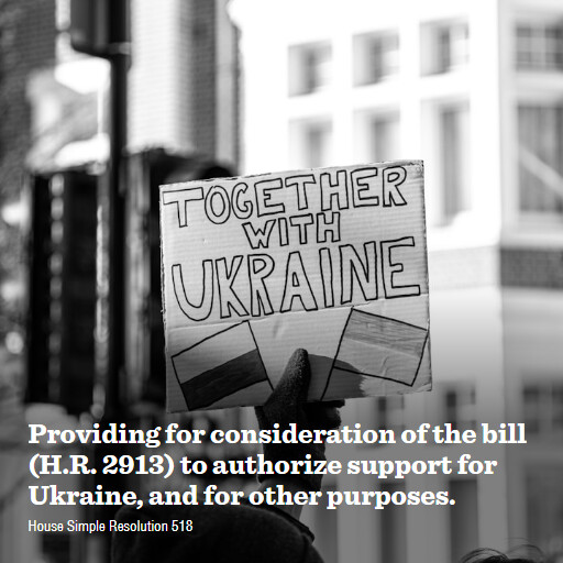 H.Res.518 119 Providing for consideration of the bill HR 2913 to authorize support for Ukraine and for o