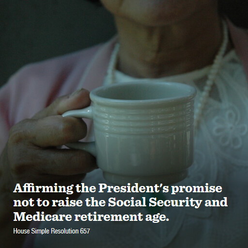 H.Res.657 119 Affirming the Presidents promise not to raise the Social Security and Medicare retirement 