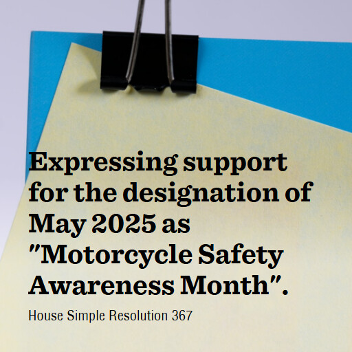 H.Res.367 119 Expressing support for the designation of May 2025 as Motorcycle Safety Awareness Month