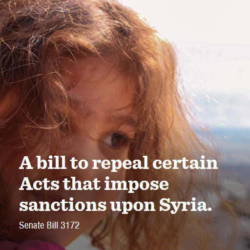 S.3172 119 A bill to repeal certain Acts that impose sanctions upon Syria