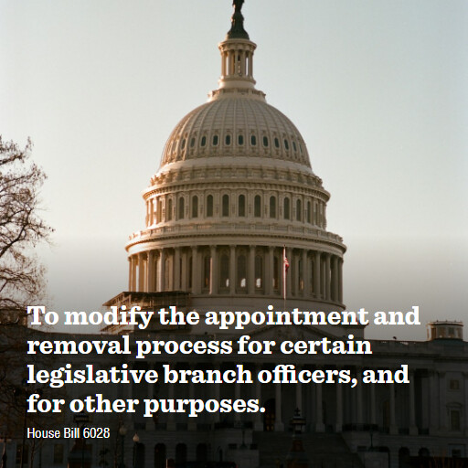H.R.6028 119 To modify the appointment and removal process for certain legislative branch officers and
