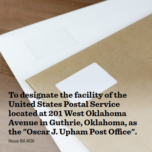 H.R.4836 119 To designate the facility of the United States Postal Service located at 201 West Oklahoma