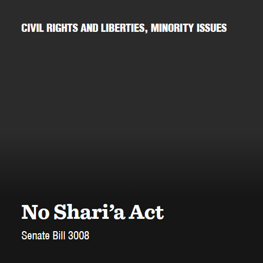 S.3008 119 No Sharia Act