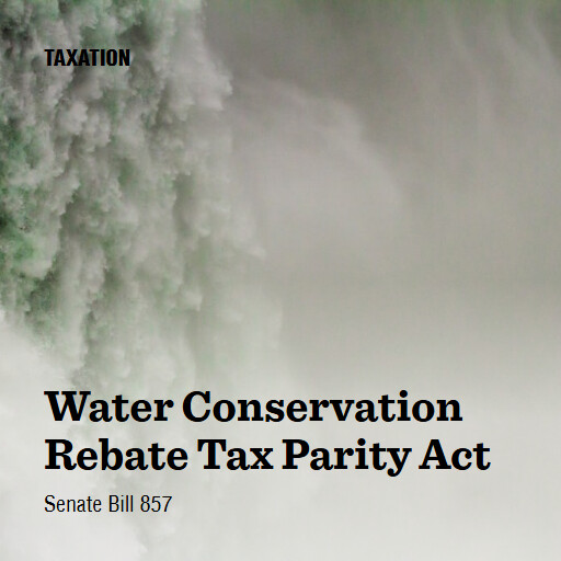 S.857 119 Water Conservation Rebate Tax Parity Act
