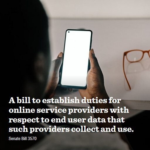 S.3570 119 A bill to establish duties for online service providers with respect to end user data that