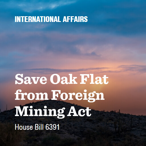 H.R.6391 119 Save Oak Flat from Foreign Mining Act
