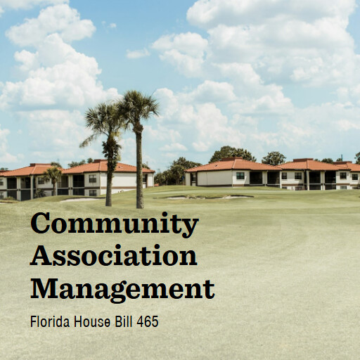 FL HB465 2026 Community Association Management