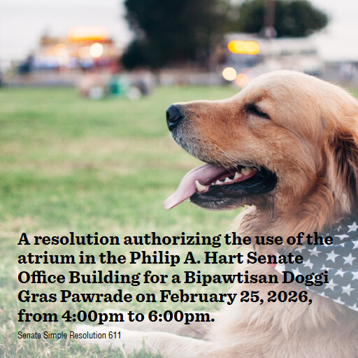 S.Res.611 119 A resolution authorizing the use of the atrium in the Philip A Hart Senate Office Building