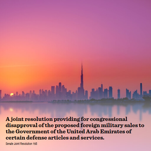 S.J.Res.158 119 A joint resolution providing for congressional disapproval of the proposed foreign militar