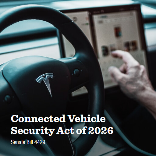 S.4429 119 Connected Vehicle Security Act of 2026