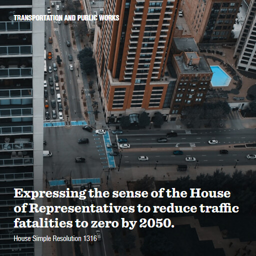 H.Res.1316 119 Expressing the sense of the House of Representatives to reduce traffic fatalities to zero 