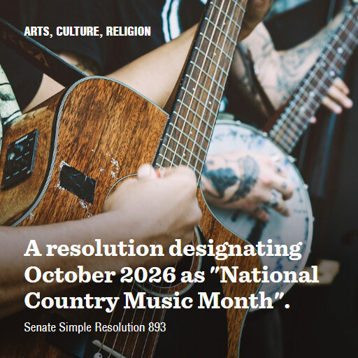 S.Res.893 119 A resolution designating October 2026 as National Country Music Month